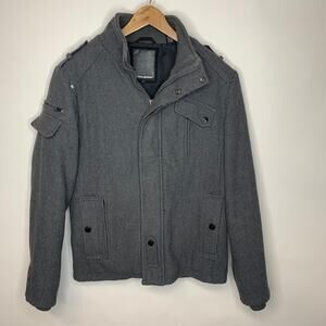 Projekraw Large Gray Military Style Coat Sz Large